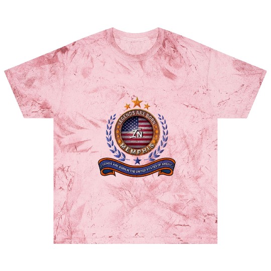 Legends of Memphis Tennessee Retro USA Flag Blast T Shirts