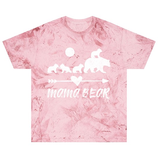 Mama Bear Blast T Shirts With Four Bear Cubs