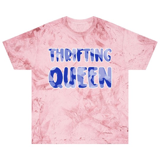 Thrifting Queen blue camo Blast T Shirts