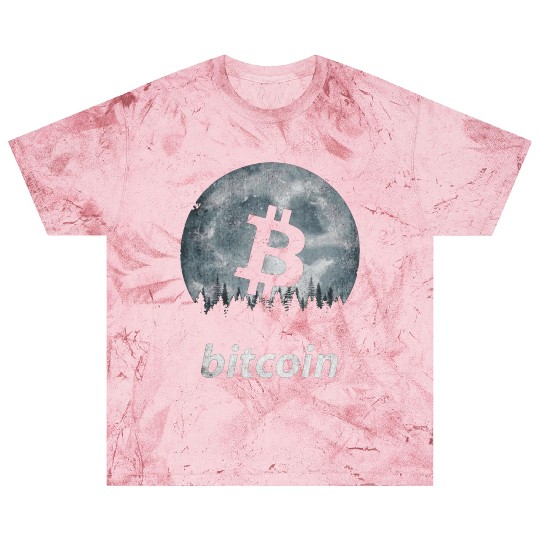 Vintage BITCOIN Coin in The Moon Blast T Shirts