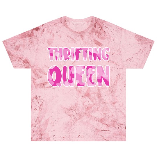 Thrifting Queen pink camo Blast T Shirts