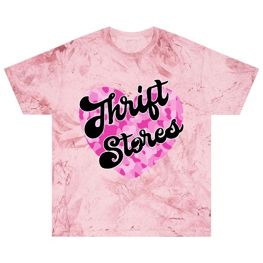 Thrift Stores pink camo heart Blast T Shirts