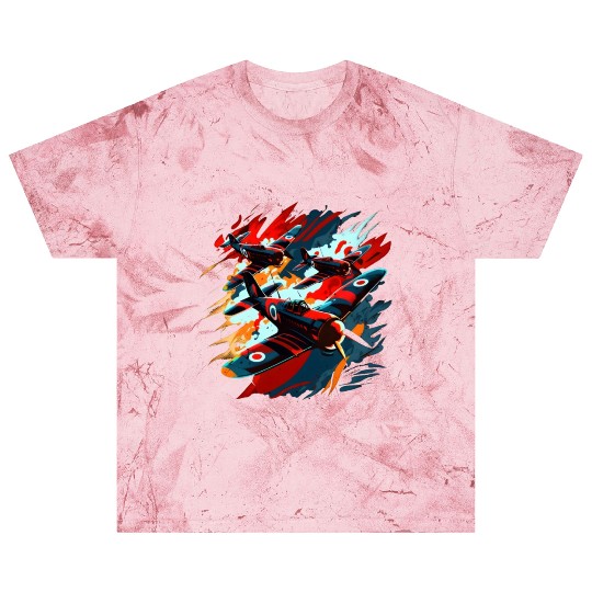 Spitfire Airplane Vintage Pilot Aviator Military Blast T Shirts