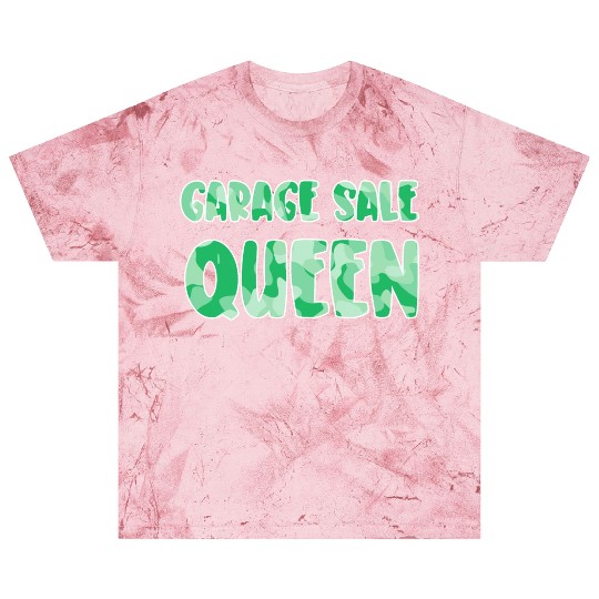Garage Sale Queen green camo Blast T Shirts