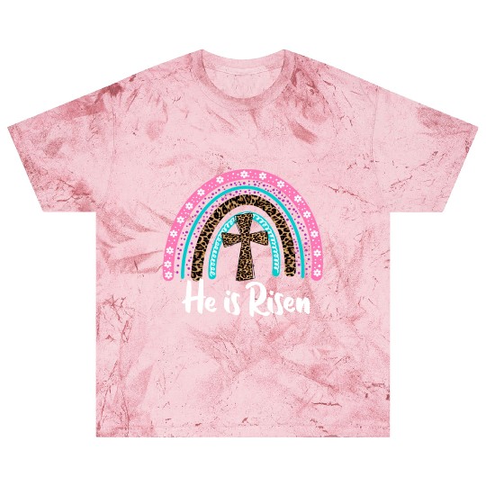 Easter For Christian N Mom He Is Risen Leopard Blast T Shirts