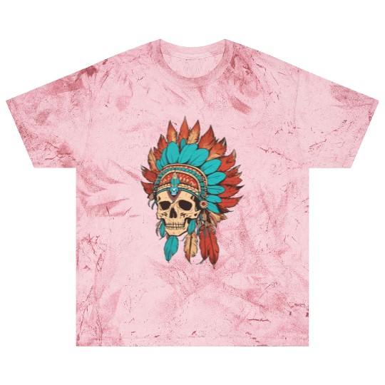 Native American skull with traditional costume wit Blast T Shirts