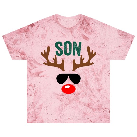 Son With Shades And Moose Reindeer Antlers Blast T Shirts