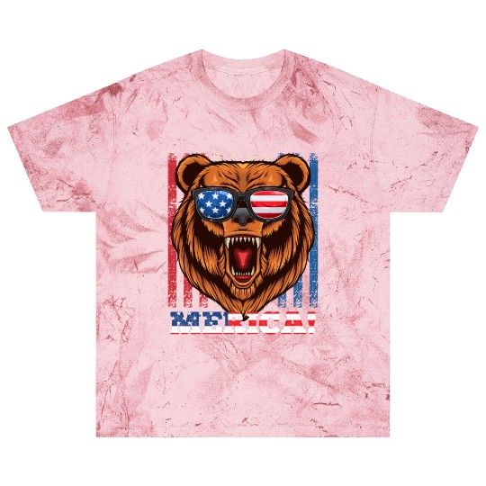 Merica Independence Day American Bear USA Party Blast T Shirts