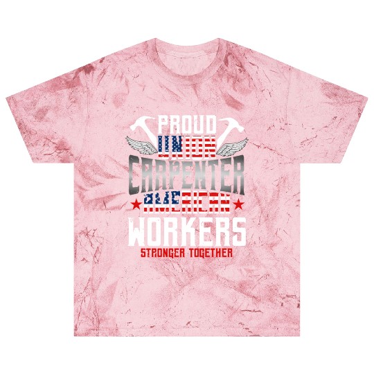 Carpenter Proud Union American Flag Patriotic Blast T Shirts