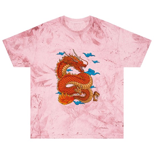 Angry japanese red dradon Blast T Shirts