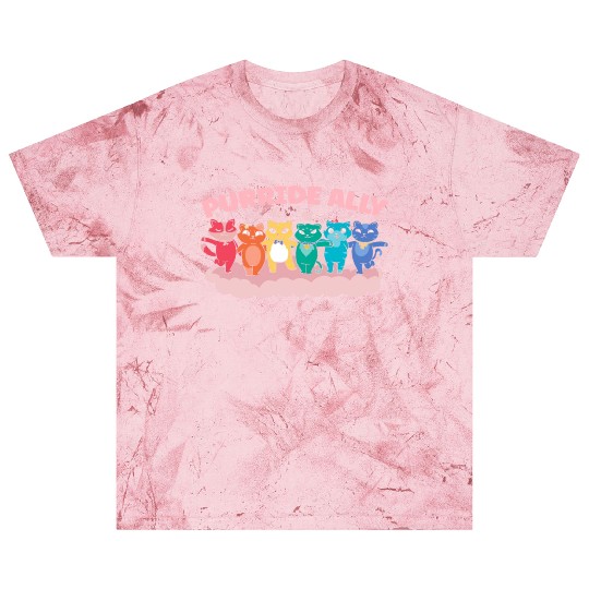 Purride Ally Cat Rainbow LGBT Pride Month Feline Blast T Shirts