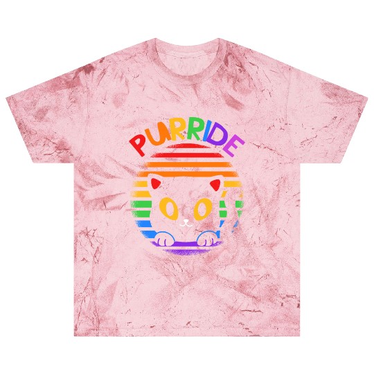 Purride Ally Cat Rainbow LGBT Pride Month Feline Blast T Shirts