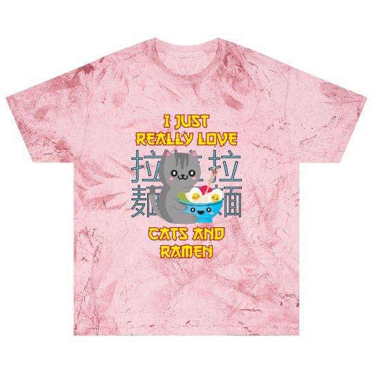 Anime Cat with Ramen Love Cats and Ramen Blast T Shirts