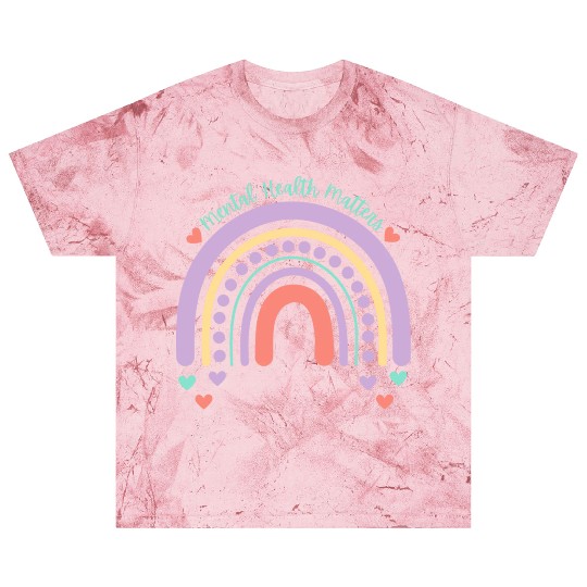 Mental Health Matters | Rainbow Peach Candy Blast T Shirts