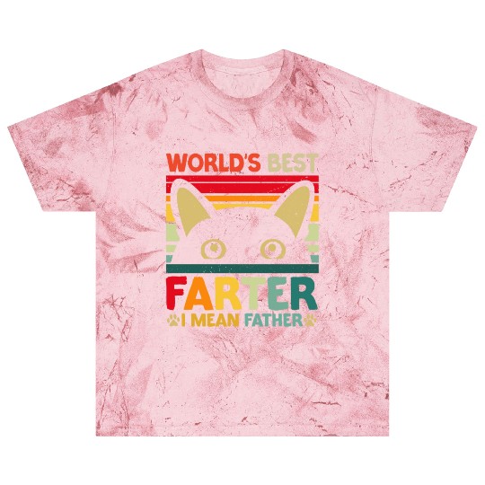 Worlds Best Farter I Mean Father Funny Cat Dad Blast T Shirts