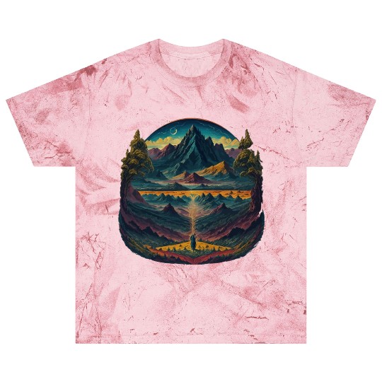 Psychedelic illustration of mountains landscape Blast T Shirts