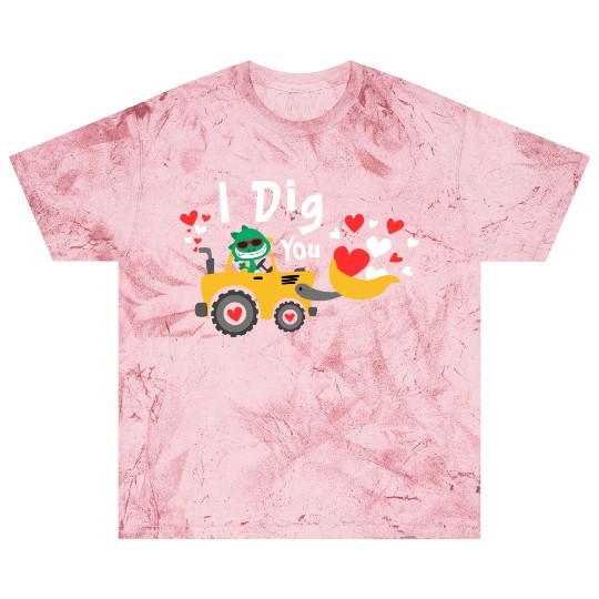 Valentines Day Excavator Dinosaur Dino I Dig You Blast T Shirts