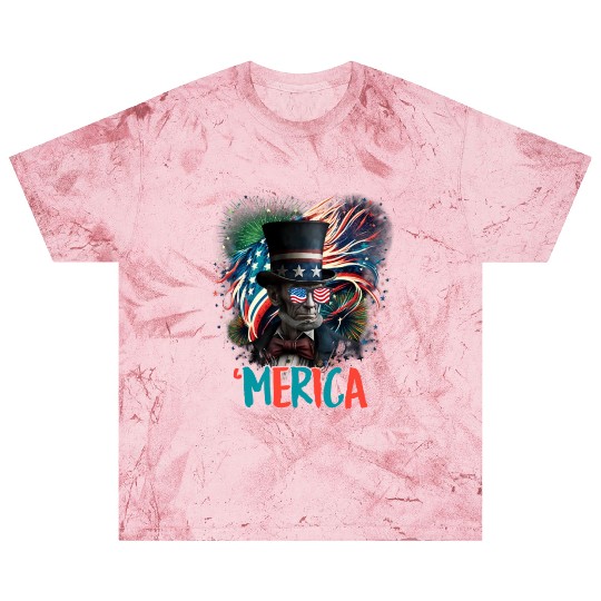 Merica Lincoln Independence Day Party 4th July Blast T Shirts
