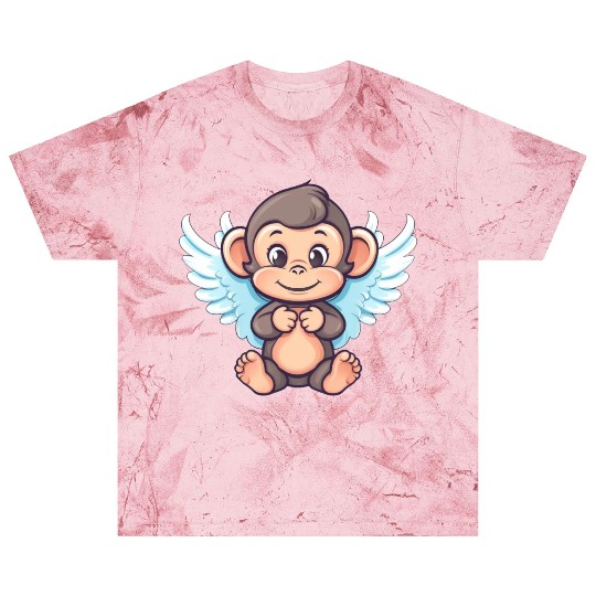Cute Monkey Angel - Winged Design Blast T Shirts