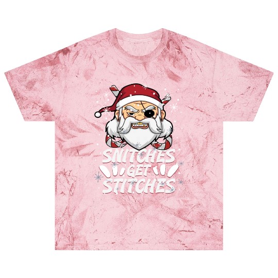 Snitches Get Stitches Santa Hat Funny Santa Pirate Blast T Shirts