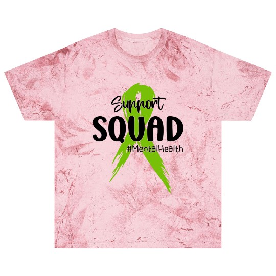 Support Squad Mental Health Awareness Lime Green Blast T Shirts