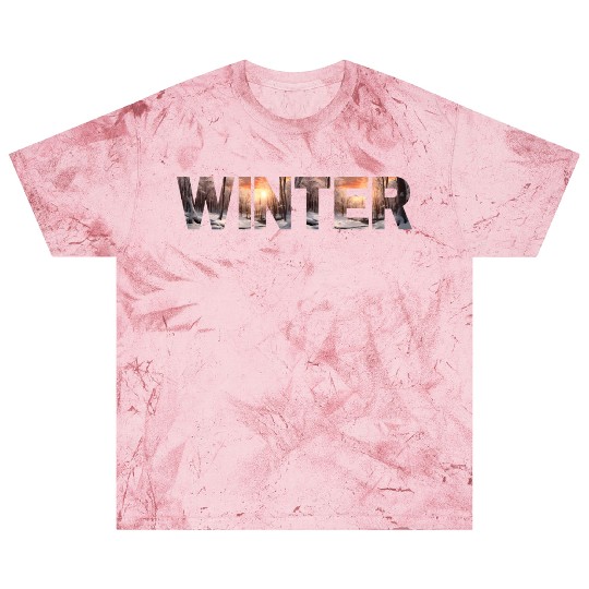 Winter Font With Forest Background Graphic Blast T Shirts