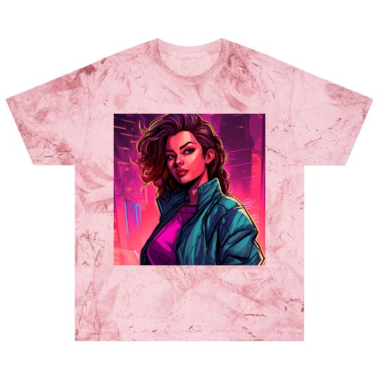 Synthwave City Bloom - Neon Pink Cityscape Blast T Shirts