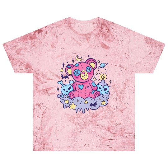 Yami Kawaii Creepy Teddy Bear With Skulls Blast T Shirts