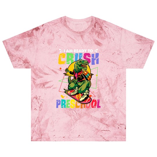 Preschool Skateboard Gift I am Ready to Crush TRex Blast T Shirts