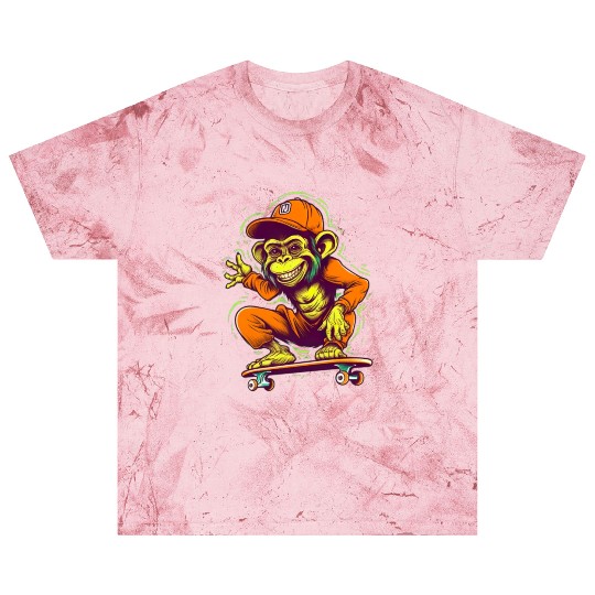 Monkey on Skateboard Skater Skateboarding for Blast T Shirts