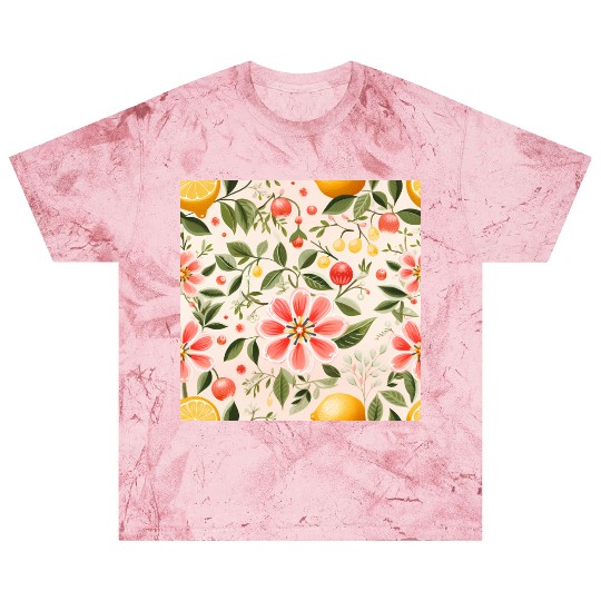 Lemon Pink Floral Detailed Summer Collection 03 Blast T Shirts