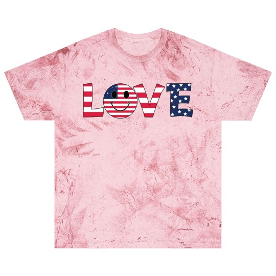 Love USA Flag Patriotic 4th of July America day Blast T Shirts