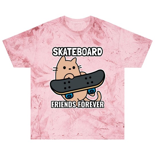 Cat And Skateboard Friends Forever Blast T Shirts