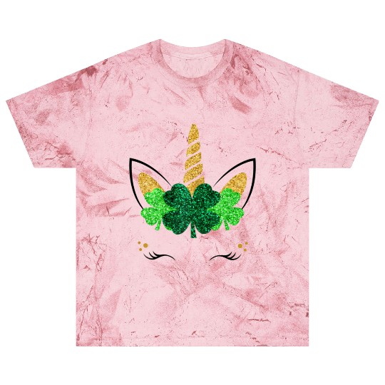 Unicorn Face St Patrick'S Day Unicorn Shamrock Blast T Shirts