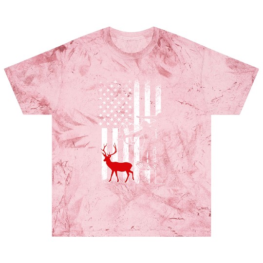 Bow Hunting Deer Hunting American Flag Blast T Shirts