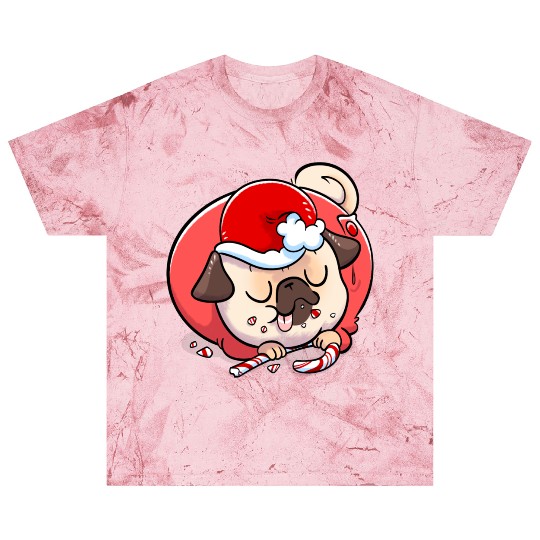 Pug Elf Candy Cane Blast T Shirts