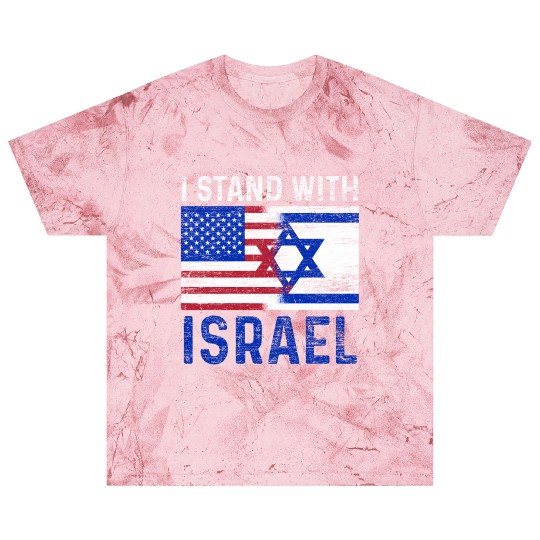 Us Flag I Stand With Israel Blast T Shirts