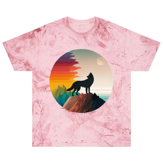 LGBTQIA+ Majestic wolf on the mountain top Blast T Shirts
