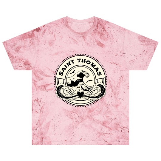 St Thomas Caribbean Sea Japanese Style Waves Blast T Shirts