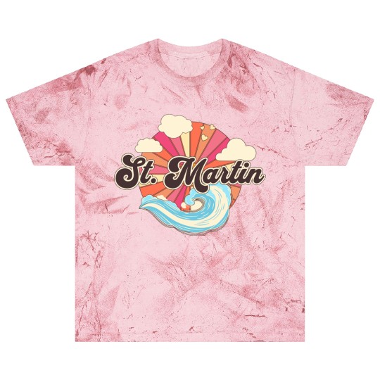 Saint Martin Caribbean Retro Blast T Shirts