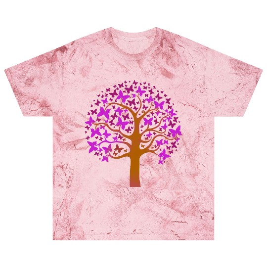 Purple Butterfly Nature Tree Blast T Shirts