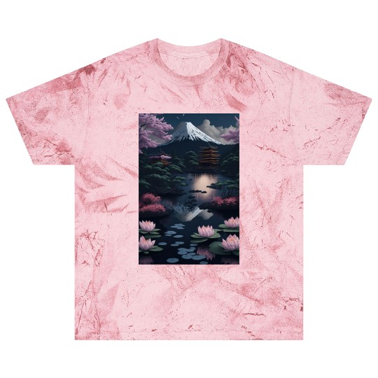 Asia Landscape by night Serene Mount Fuji Blast T Shirts