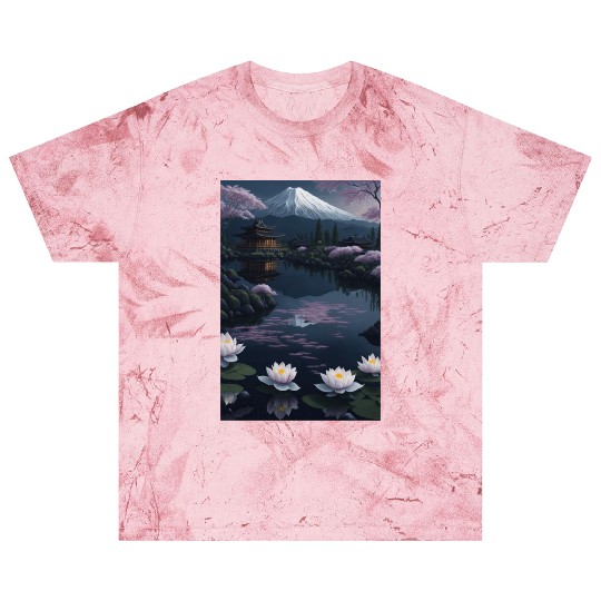 Asia Landscape by night Serene Mount Fuji Blast T Shirts
