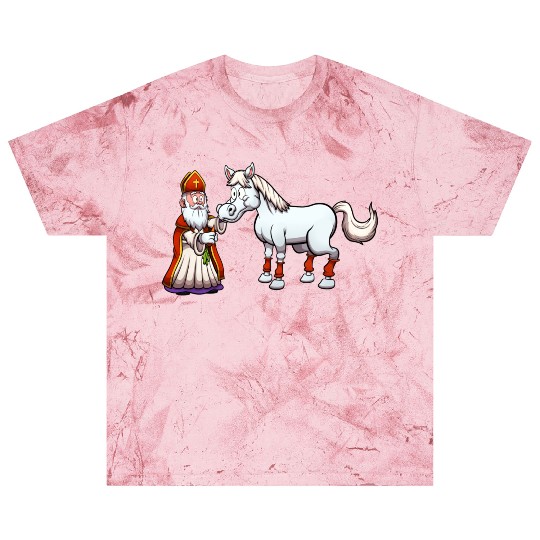 Saint Nicholas Feeding His Horse Blast T Shirts
