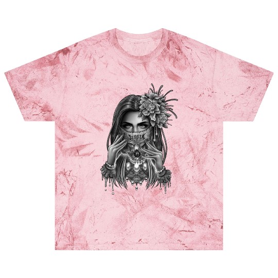 skull mask and peony flower Blast T Shirts