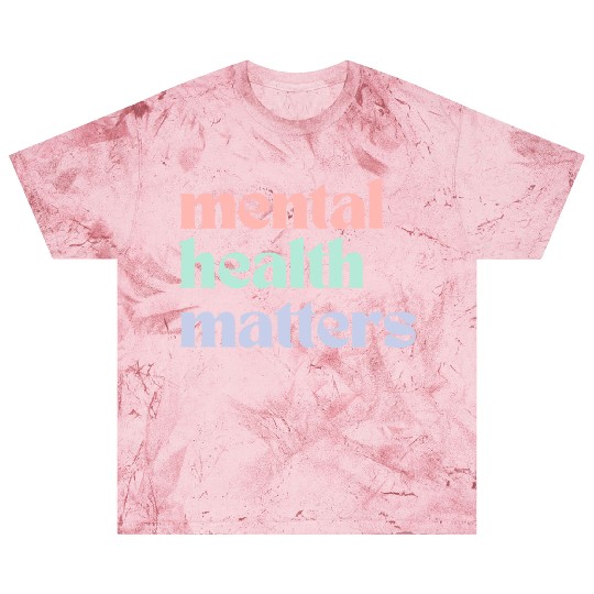 Mental Health Matters | Retro Quote Pastel Rainbow Blast T Shirts