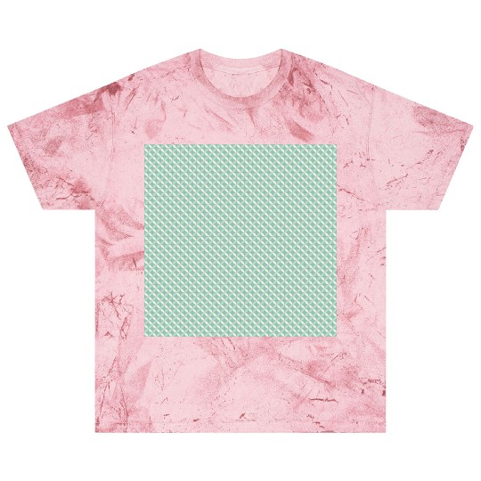 Retro Teal Circles Pattern Blast T Shirts