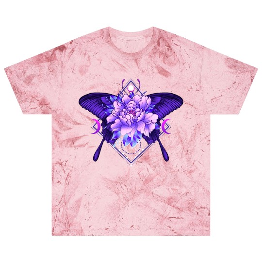 Peony Butterfly geometric tattoo Blast T Shirts