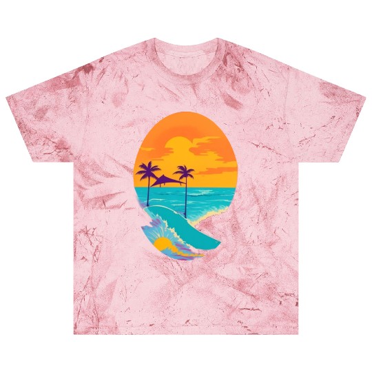 Golden Horizon: Serene Sunset & Surfing Paradise Blast T Shirts
