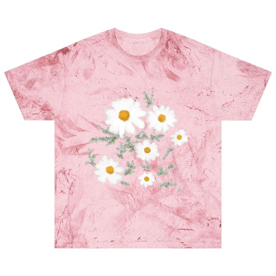 White Daisy Flower Blast T Shirts